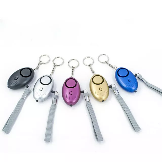 Llavero alarma 130dB luz LED emergencia seguro pánico protección personal