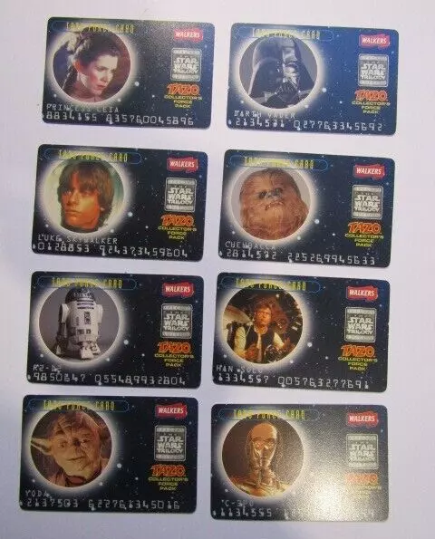 Walkers 1996 Star Wars Trilogy Tazo Collector's Force Pack Cards Set (sw6)