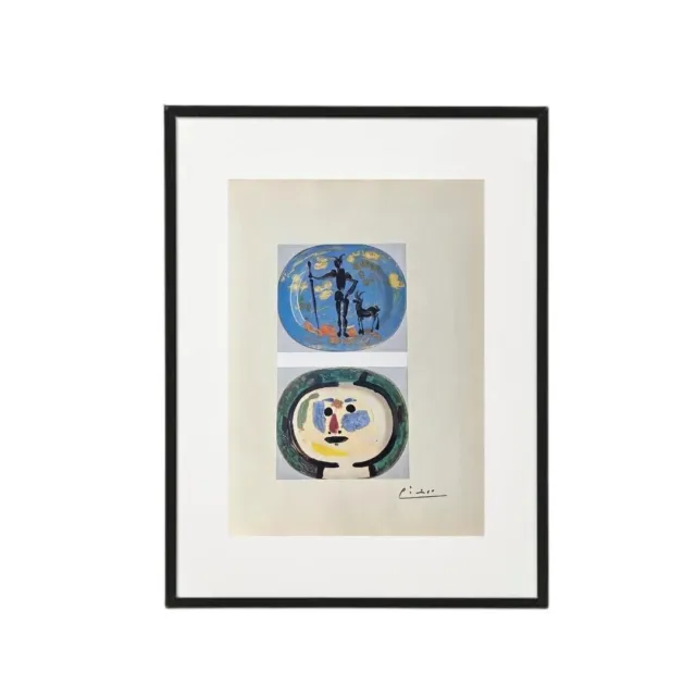Pablo Picasso Original Hand Tipped print - Decorated Plate - Signed - Colorplate