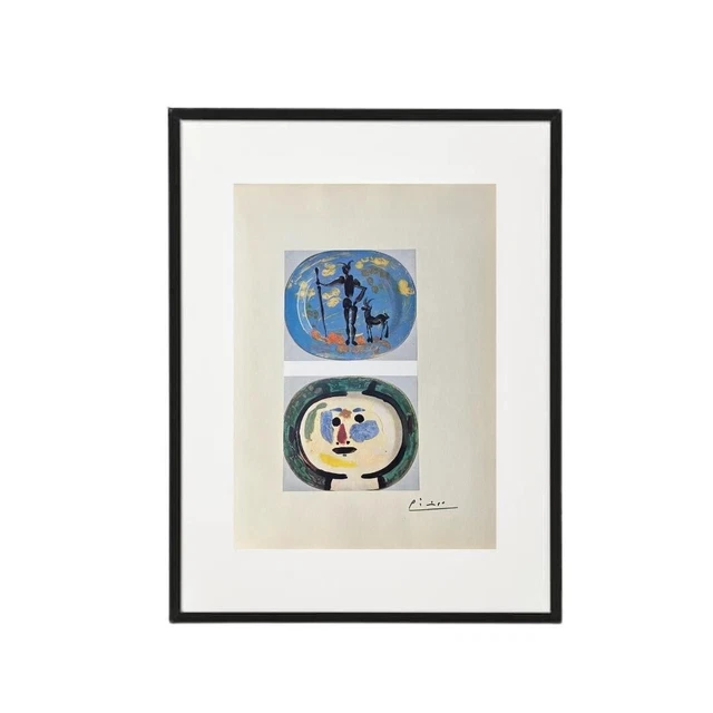 Pablo Picasso Original Hand Tipped print - Decorated Plate - Signed - Colorplate