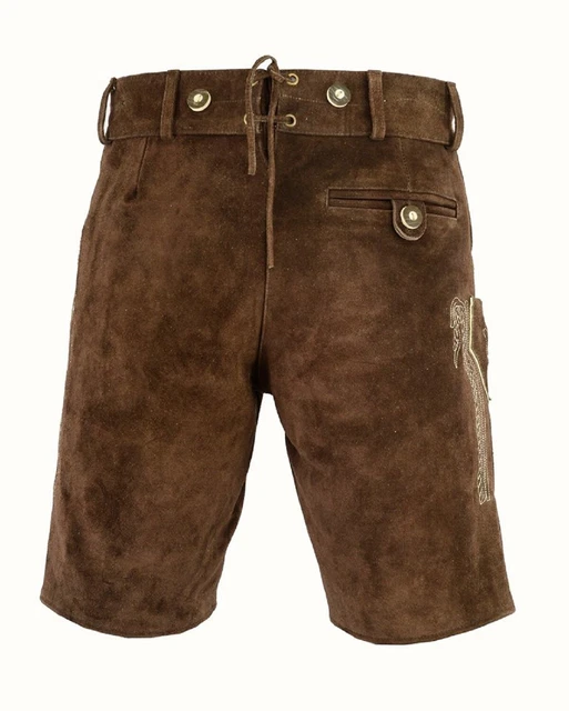 Oktoberfest Beerfest pantaloni in pelle pantaloncini in pelle sintetica sospensioni abbinate 3