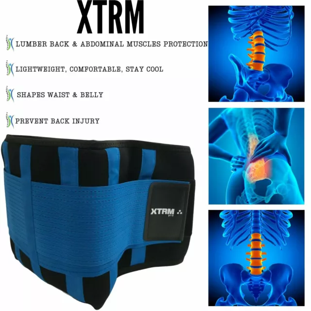 Self Heating Belt Back Pain Support Lower Lumbar Brace Belt Strap Sizes XS - 6XL