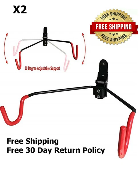 Set of 2 -Bicycle Rack Garage Wall Mounted Bike Hanger Storage Vertical Hook