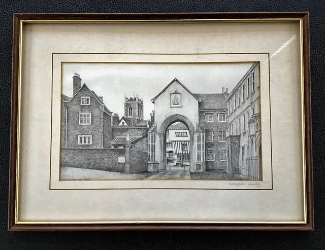Chris Hutchins Signed Framed Print. Erpingham Gateway. 1983.