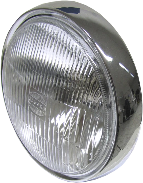 KAWASAKI KH KH250 Chrome Headlight Head Light Rim & Glass Lens (No ...