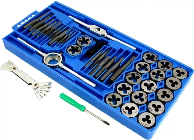 40pc Tap and Die Set Metric Thread Renewing Tapping Threading Chasing tools MM