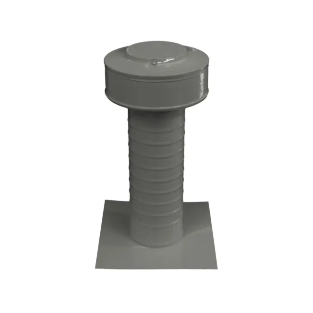 4 inch diameter Keepa Vent an Aluminum Roof Vent for Flat Roofs in Weatherwood