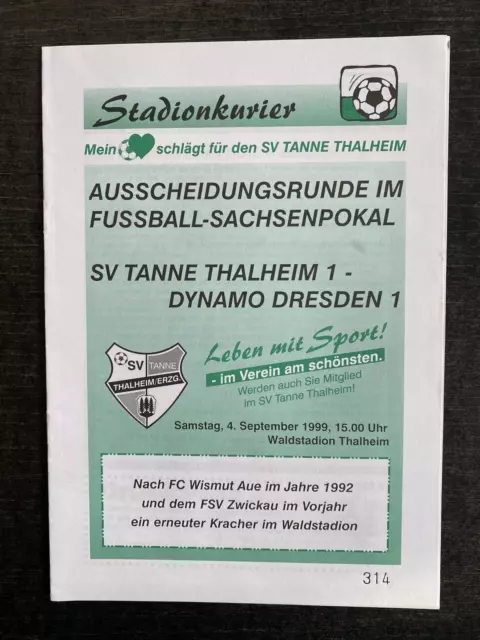 Landespokal Sachsen 1999/00 SV Tanne Thalheim - 1. FC Dynamo Dresden, 04.09.1999