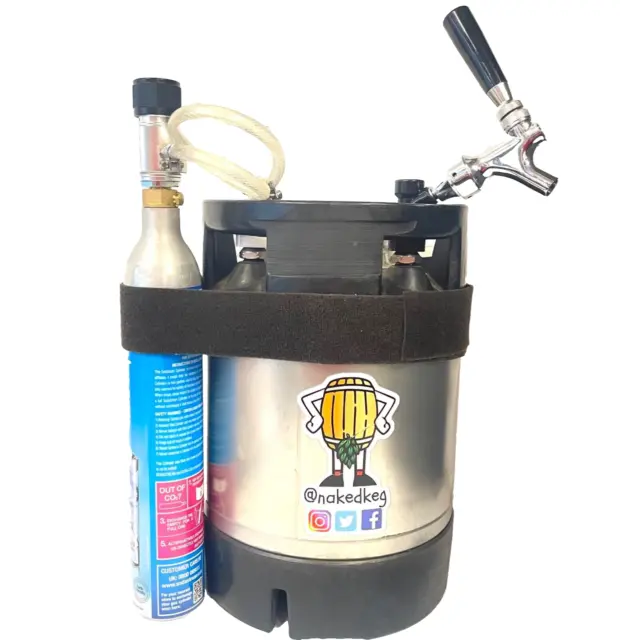 Mini Keg 4L Steel Growler Pluto Beer Gun Corny Ball Lock & Sodastream  Regulator