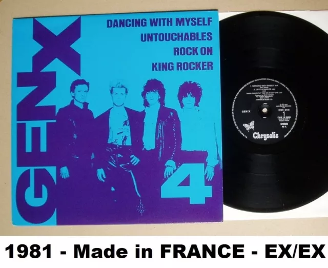 GEN X - 1981 Vinyl 12" DANCING WITH MYSELF - Generation X - Billy Idol - EX/EX+