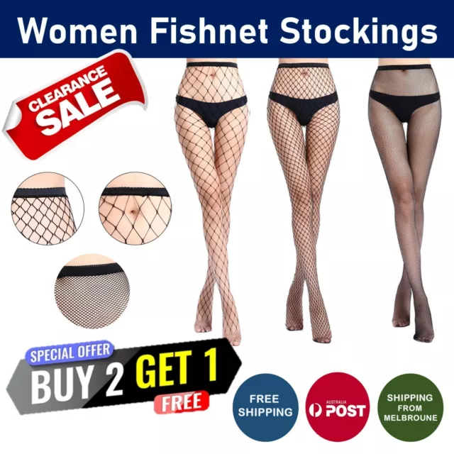 Women Fishnet Stockings Pantyhose Mesh Fishnets Tights Anti Hook Nylon Panty AU