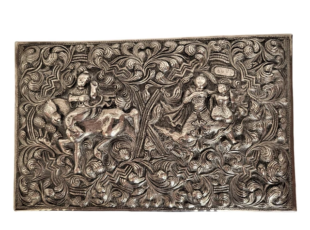 Antique Burmese/Indian Solid Siver Box - Signed  19th C 5