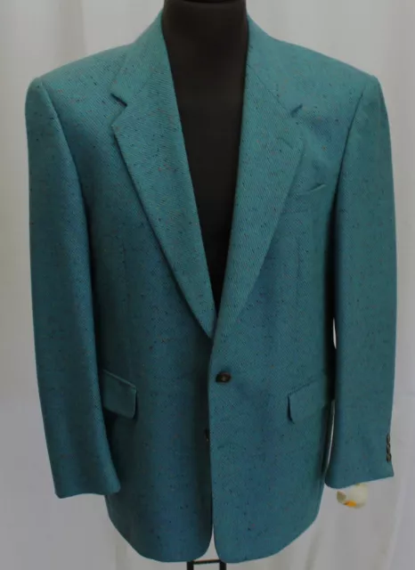 Giacca uomo Ferkinghoff Made in Germany High Twist lana vergine turchese taglia 50