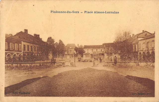 Cpa 32 Plaisance Du Gers Place Alsace Lorraine