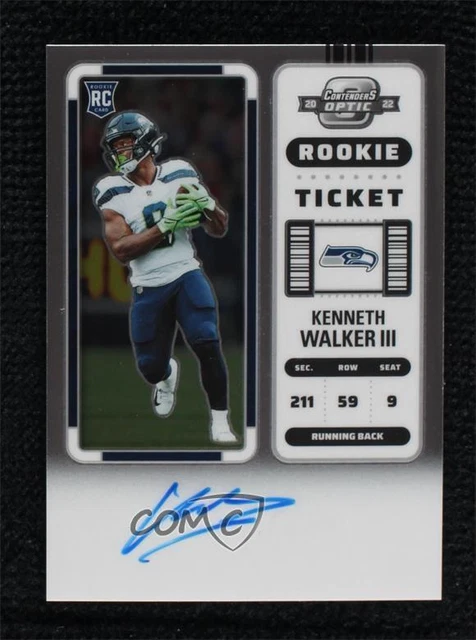 2022 Panini Contenders Optic Rookie Ticket RPS Kenneth Walker III #126 Auto RC
