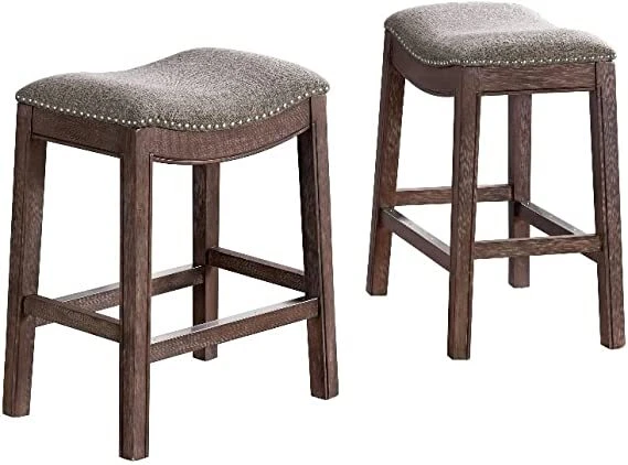 Alaterre Furniture Williston Dark Brown Wood Counter Height Stool Set of 2