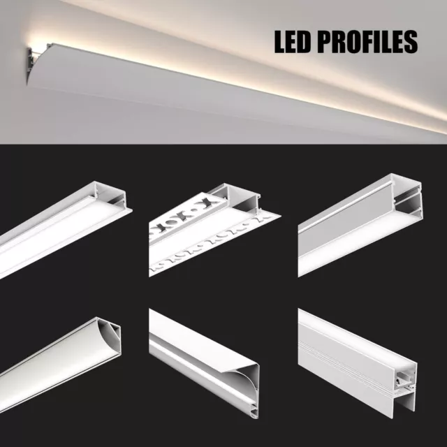 1M LED Profile Aluminium Channel Extrusion Housing Track For LED Strip Light