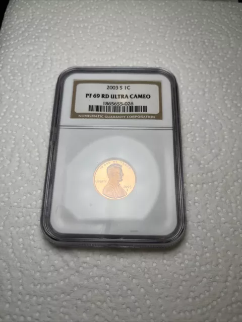 2003 S Lincoln Penny PF69 RD Ultra Cameo NGC Certified