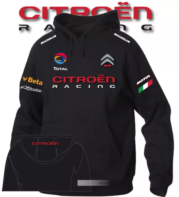 Felpa Hoddie Printed CITROEN RACING Team Italy T Shirt Polo Cotone Tg S-XXL 4 CL