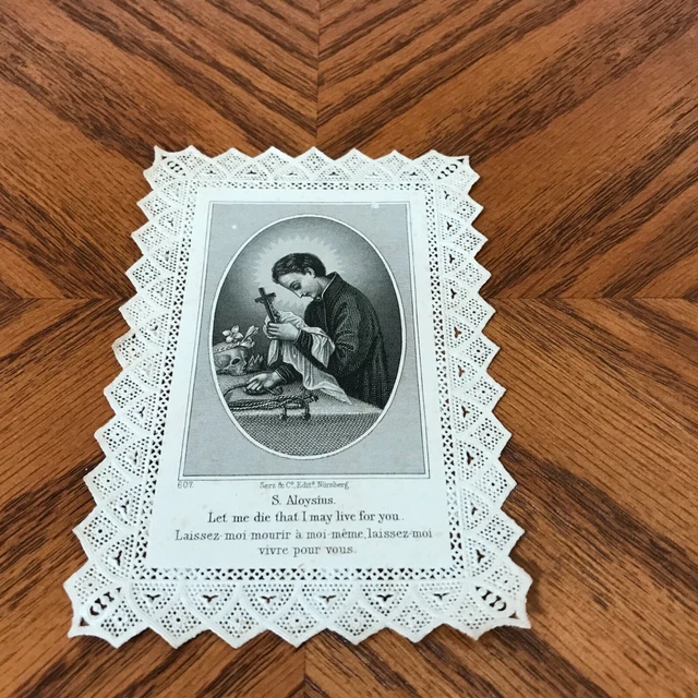 ANTIQUE 1900’S LACE Edge Paper Religious Holy Card..Roman Catholic