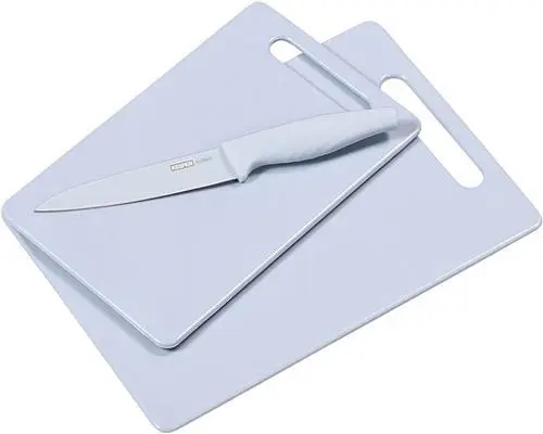 Kesper Schneidebrett Schneideplatte Küchenmesser Messer 3tlg blau 4000270304910