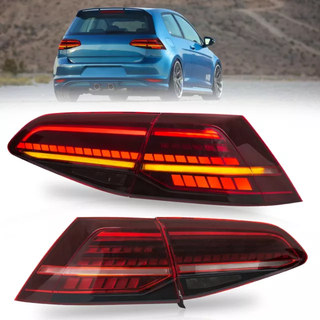 Voll LED Rückleuchten für VW Golf 7 2013-2020 rot dynamischer Blinker