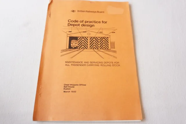 1982 Code of Practice Depot Design BR Railway Report Book British Rail