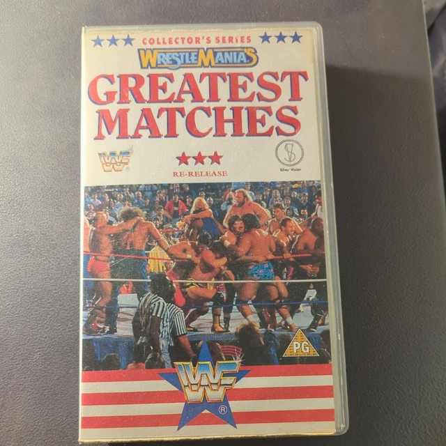 WWF WRESTLEMANIA'S GREATEST matches 1990 release VHS Wrestling Video