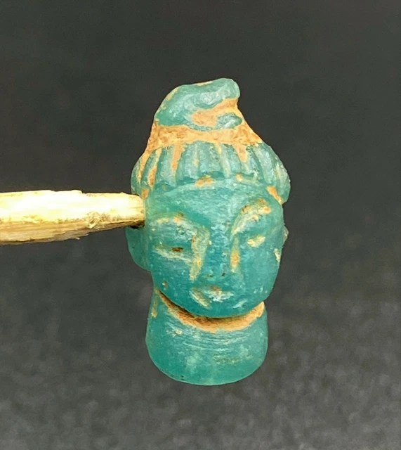 Ancient South East Asian Burmese Pagan Dynasty Antiquities Glass Amulet Old Bead
