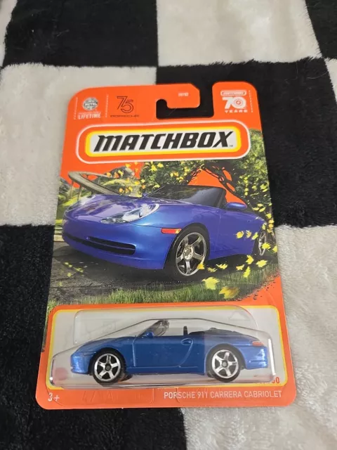 2023 Matchbox #79 Porsche 911 Carrera Cabriolet COBALT BLUE METALLIC