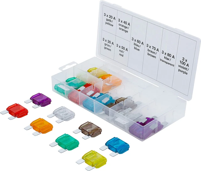 Assortiment De 24 Fusibles Maxi 20A à 100A