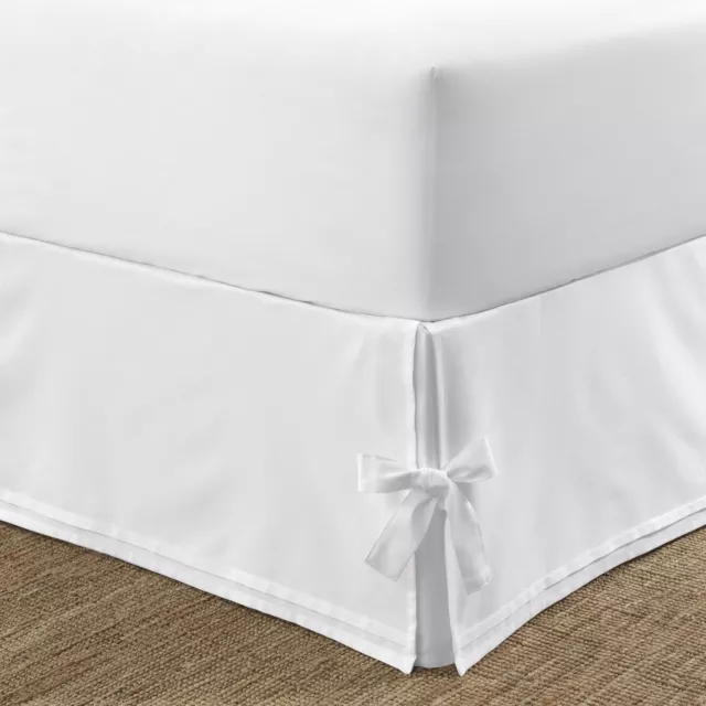 Laura Ashley Cotton Tailored Bed Skirt (Solid-White)