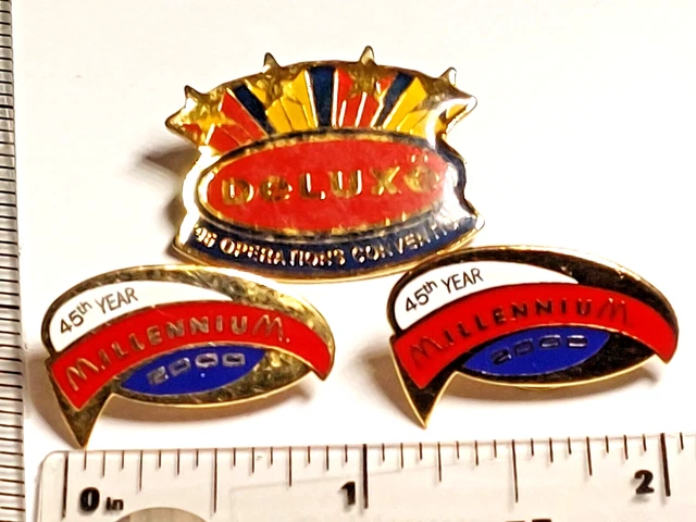 McDonald's 2-45th Year 2000/1-DeLuxe 1996 Lapel Pins Lot of 3