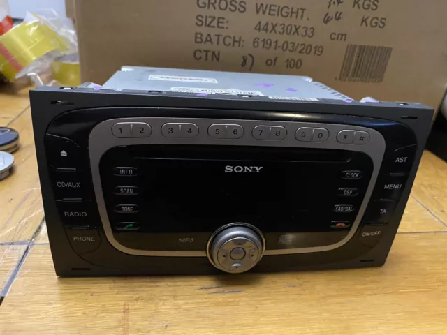 Ford Focus Mk2 / Transit Mk7 Trend Stereo Cd Player (Sony) Double Din (genuine)