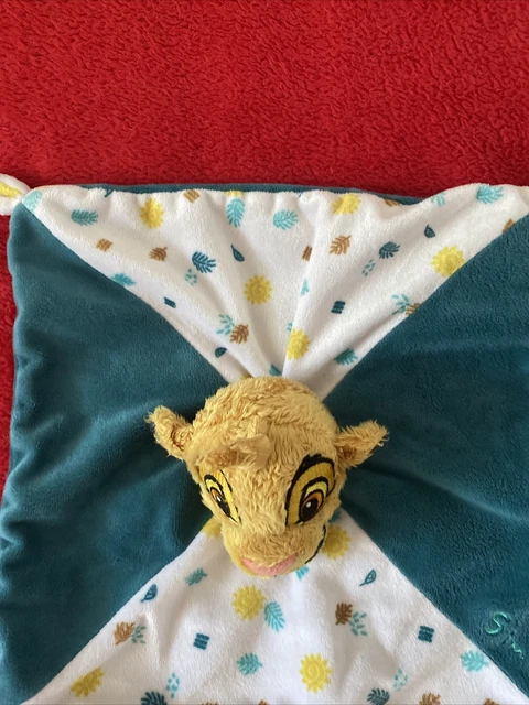 Doudou Plat Roi Lion Simba Toys Kiabi Bleu Vert Blanc Soleil comme NEUF 2