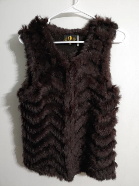 Metric knits fur online vest