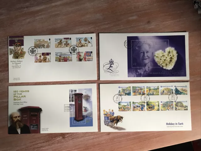 Guernsey Unaddressed Fdc ~ 2002 X 4 (Tt988)
