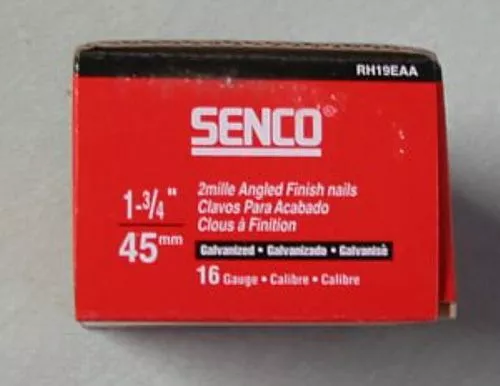 Senco 16g Angled Finish Nails 1-3/4" RH19EAA also fits De Walt Paslode Hitachi