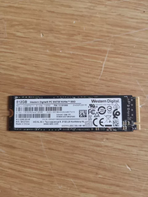 Western Digital WD SN730 512GB M.2 SSD PC SN730 NVMe WDC 512GB  Ref: 5205