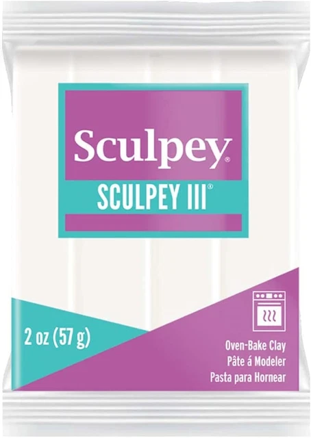 1 x horno de polímero Sculpey horneado artesanal modelado arcilla 57 g blanco