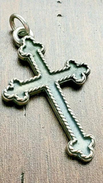 Retired James Avery Rope Cross Pendant Vintage Neat Piece! Circa 1970's