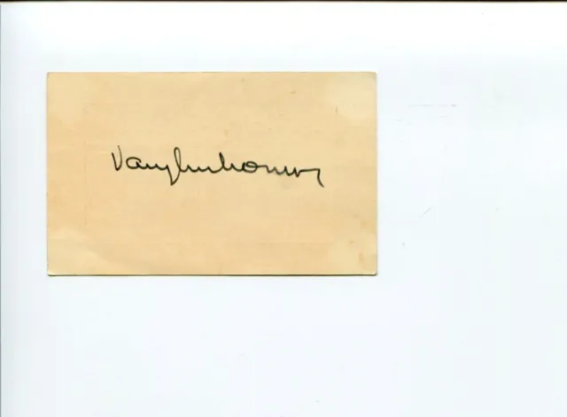 Vaughn Monroe Big Bang Jazz Singer Band Leader Signed Autograph Ticket