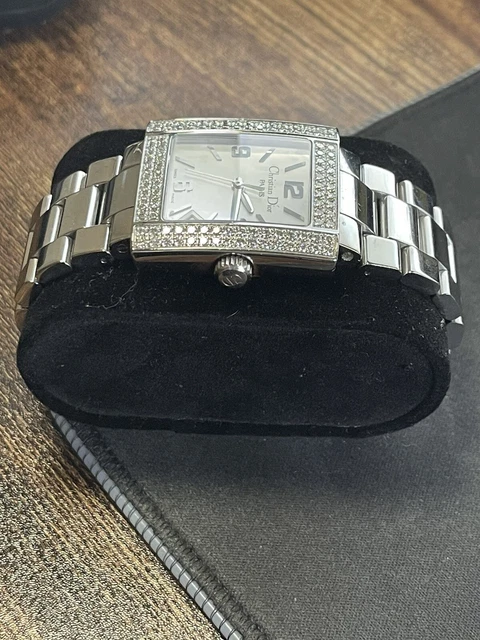 Christian Dior Paris Watch - Womens Full Diamond Bezel Authentic Rare 2