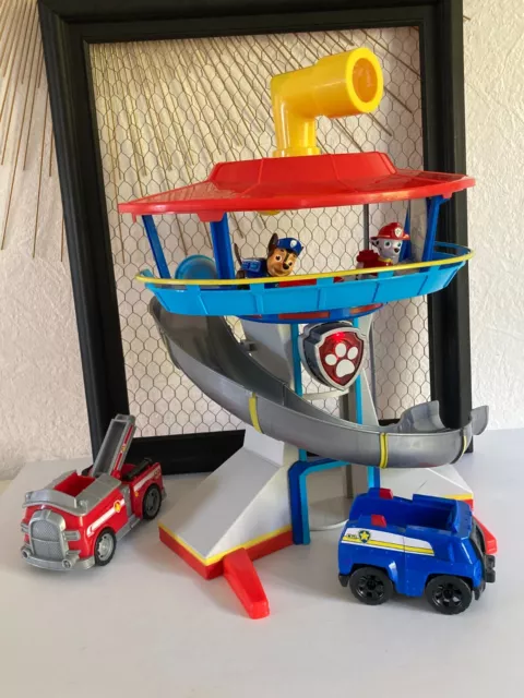 ♦ Paw Patrol Tour de Contrôle Quartier General La Pat Patrouille Deux Figurines