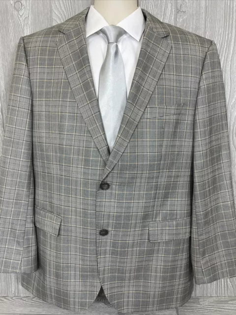 Recent Hugo Boss James4 Silk Wool Plaid Sport Coat 44R Italy (t6)