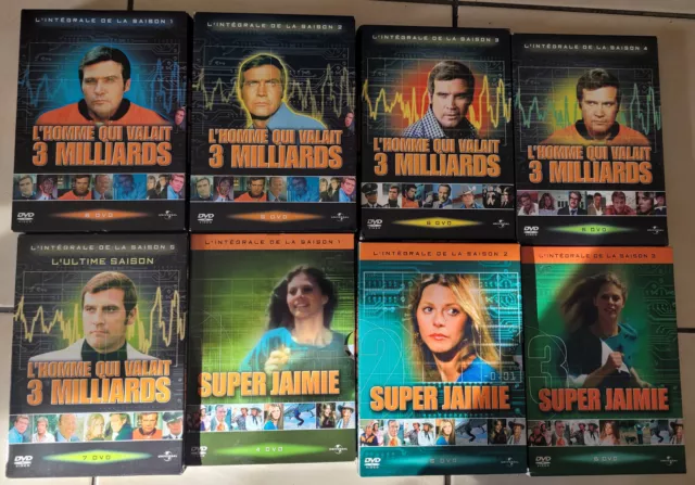 HOMME QUI VALAIT 3 MILLIARDS + SUPER JAIMIE intégrale des séries en 8 coff. DVD