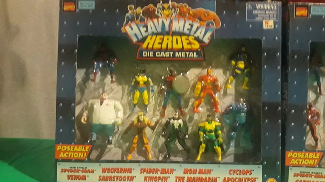 Two NIB Sealed 10 Packs of Marvel Heavy Metal Heroes released by Toy Biz in 1997