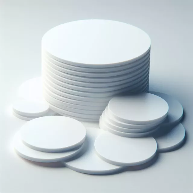 WHITE PLASTIC DISC/LASER CUT ACRYLIC CIRCLES/ALL SIZES/Acrylic thickness:3mm