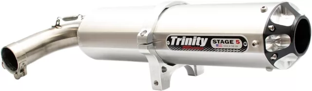 Brushed Aluminum Slip On Exhaust w/Spark Arrestor Trinity Racing TR-4158S