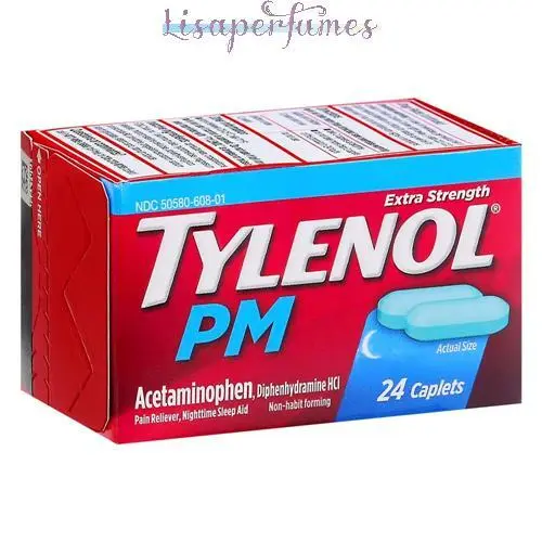 Tylenol PM Extra Strength Pain Reliever 24 Caplets NIB